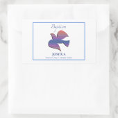 カスタマイズ可能な大人のバプテスマ鳩 長方形シール (バッグ)