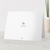 カスタマイズ可能な大型の青い蝶の標本  サンキューカード (裏面)