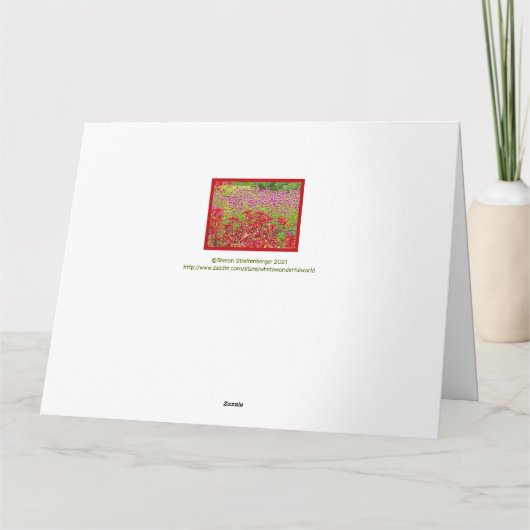 カスタマイズ可能な大型Happy 90th誕生日/フローラ カード (裏面)