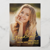 カスタマイズ可能な大学院写真クラス年大学 箔シーズンカード (正面)