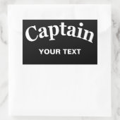 カスタマイズ可能な大尉- 長方形シール (バッグ)