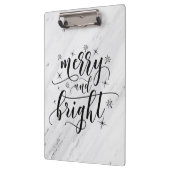 カスタマイズ可能な大理石クリスマス クリップボード (左)