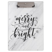 カスタマイズ可能な大理石クリスマス クリップボード (正面)