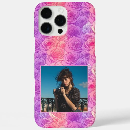 カスタマイズ可能な大胆な彼女へのギフト - バラの花柄 Case-Mate iPhoneケース (裏面)