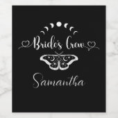 カスタマイズ可能な天体ゴシックスタイルの独身最後の夜 ワインラベル (シングルラベル)