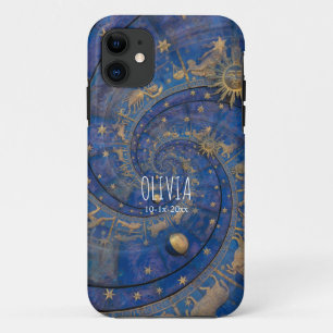 カスタマイズ可能な天体十二星座スパイラル iPhone 11 ケース