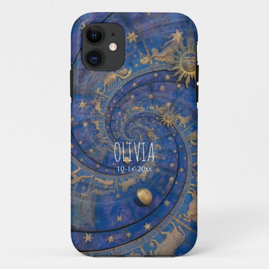 カスタマイズ可能な天体十二星座スパイラル Case-Mate iPhoneケース (裏面)