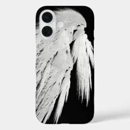 カスタマイズ可能な天使の羽 エンジェルウィングス グレー iPhone 16ケース