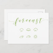 カスタマイズ可能な天気予報ポストカード ポストカード (正面/裏面)