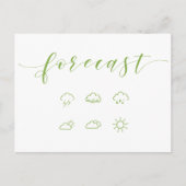 カスタマイズ可能な天気予報ポストカード ポストカード (正面)