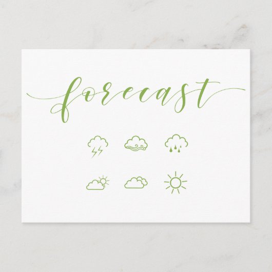 カスタマイズ可能な天気予報ポストカード ポストカード (正面)