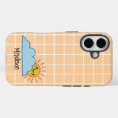 カスタマイズ可能な太陽と雲のデザイン Case-Mate iPhoneケース (裏面 (横))