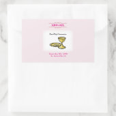 カスタマイズ可能な女の子の交体と血液 長方形シール (バッグ)