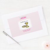 カスタマイズ可能な女の子の交体と血液 長方形シール (封筒)