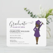 カスタマイズ可能な女の子アバター|高校卒業 招待状 (スタンド正面)