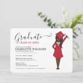 カスタマイズ可能な女の子アバター|高校卒業 招待状 (スタンド正面)