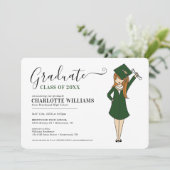 カスタマイズ可能な女の子アバター|高校卒業 招待状 (スタンド正面)