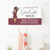 カスタマイズ可能な女の子アバター|高校卒業 横断幕 (インサイチュ)