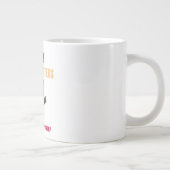 カスタマイズ可能な女の子パパ2人の娘スーパーヒーロー ジャンボコーヒーマグカップ (右)