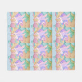 カスタマイズ可能な女の子ユニコーンのための毛布 フリースブランケット (正面(横))