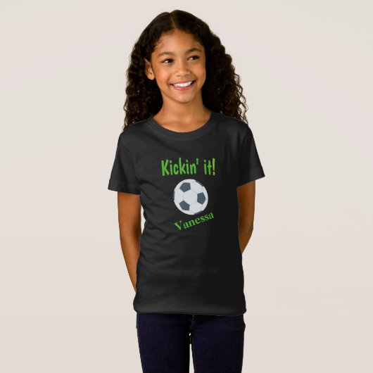 カスタマイズ可能な女子サッカー選手Tシャツ Tシャツ (正面フル)