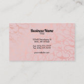 カスタマイズ可能な女性ロゴピンクの名刺 名刺 (裏面)