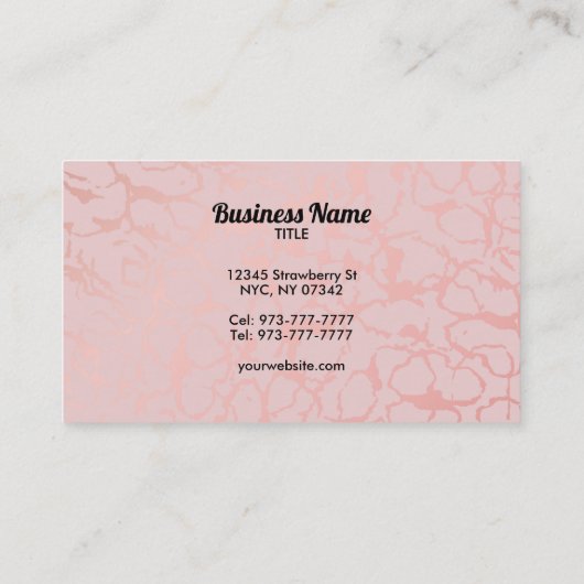 カスタマイズ可能な女性ロゴピンクの名刺 名刺 (裏面)