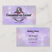 カスタマイズ可能な女性ロゴ名刺 名刺 (正面/裏面)