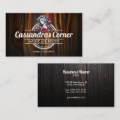 カスタマイズ可能な女性ロゴ名刺 名刺 (正面/裏面)