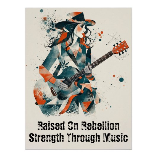 カスタマイズ可能な女性抽象芸術アー感動的ト ポスター (正面)