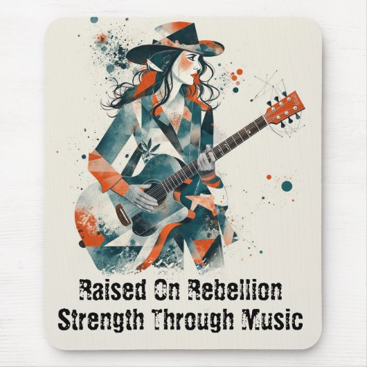 カスタマイズ可能な女性抽象芸術アー感動的ト マウスパッド (正面)