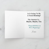 カスタマイズ可能な妊娠カードおめでとうございます カード (内部)