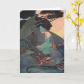 カスタマイズ可能な妖精の国のnotecard、Elenore Abbottの芸術 カード (黄色い花)