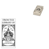 カスタマイズ可能な妖精の城蔵書票 ラバースタンプ (押印)