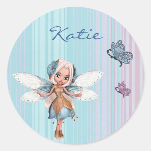 カスタマイズ可能な妖精シール ラウンドシール (正面)