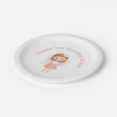 カスタマイズ可能な妖精ハッピーバースデー ペーパープレート (アングル)