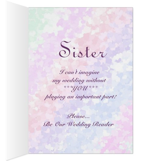 カスタマイズ可能な姉妹-私達の結婚式の読者があって下さい- (内側 (右))