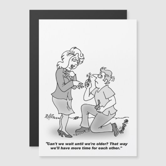 カスタマイズ可能な婚約カード マグネット招待状 (正面/裏面)