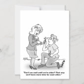 カスタマイズ可能な婚約カード マグネット招待状 (正面)