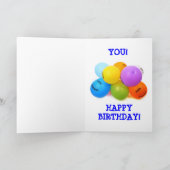 カスタマイズ可能な子どものドラム転が誕生日 カード (内部)