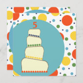 カスタマイズ可能な子の誕生日招待状-点 招待状 (正面/裏面)