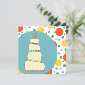 カスタマイズ可能な子の誕生日招待状-点 招待状 (スタンド正面)