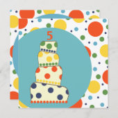 カスタマイズ可能な子の誕生日招待状-点 招待状 (正面/裏面)