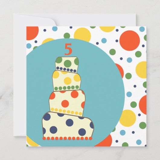 カスタマイズ可能な子の誕生日招待状-点 招待状 (正面)