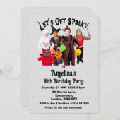 カスタマイズ可能な子供の衣装誕生日招待状カード 招待状 (正面/裏面)