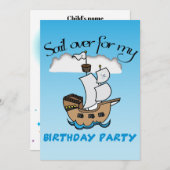 カスタマイズ可能な子供の誕生日の招待 招待状 (正面/裏面)