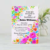 カスタマイズ可能な子供の誕生日招待状 | 編集可能 招待状 (スタンド正面)