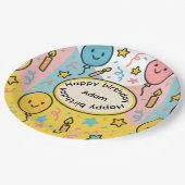 カスタマイズ可能な子供の誕生日紙プレートデザイン ペーパープレート (アングル)