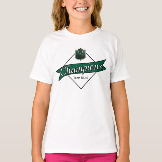カスタマイズ可能な子供用チャンピオンズダイヤモンドグラフィックスポーツ Tシャツ