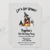 カスタマイズ可能な子供衣装バースデーパーティー 招待状 (正面/裏面)